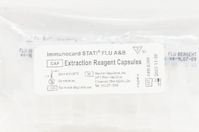 Meridian Immunocard Stat Flu A&B Extraction Reagent Capsules - Pack of 32